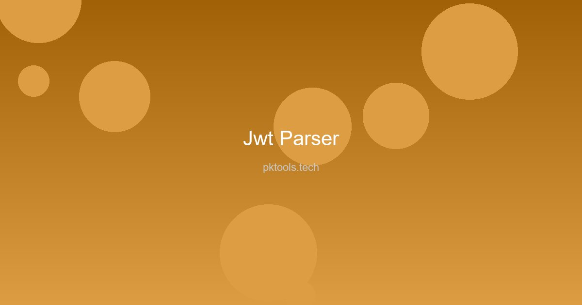 JWT Parser showing decoded header and payload