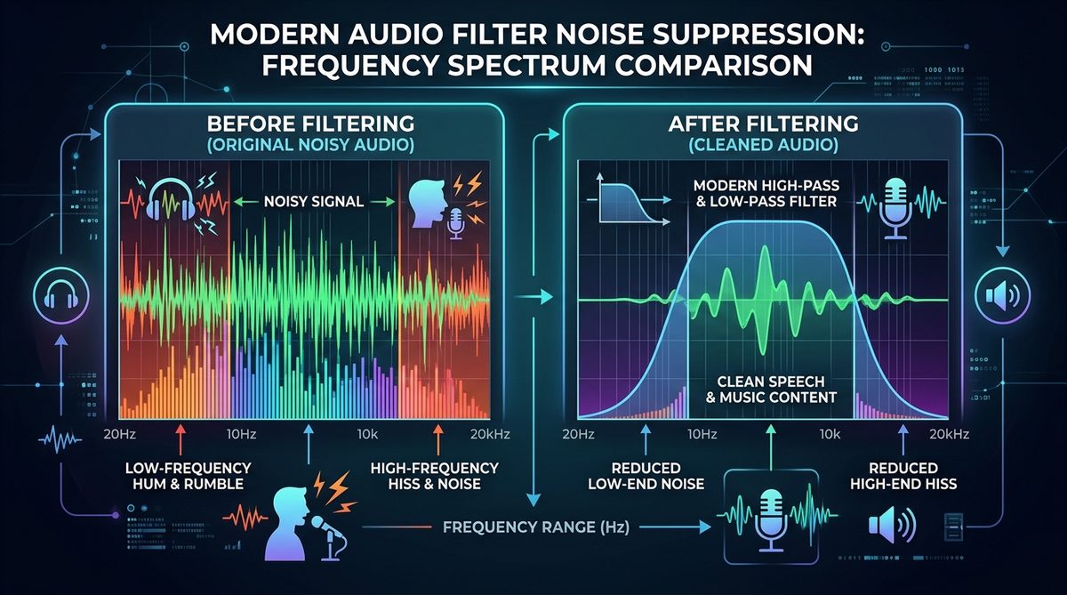 Audio Spectrum Filtering Infographic