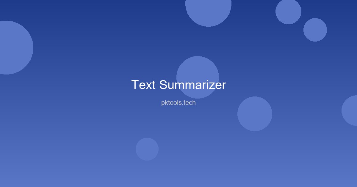 Text Summarizer in action
