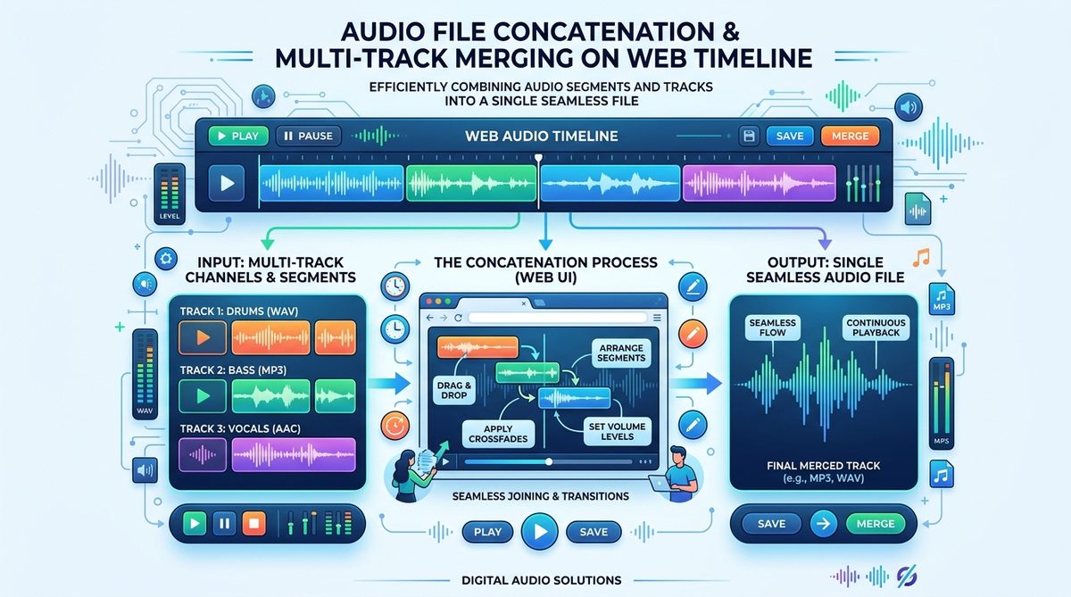 Audio Concatenation Timeline Infographic