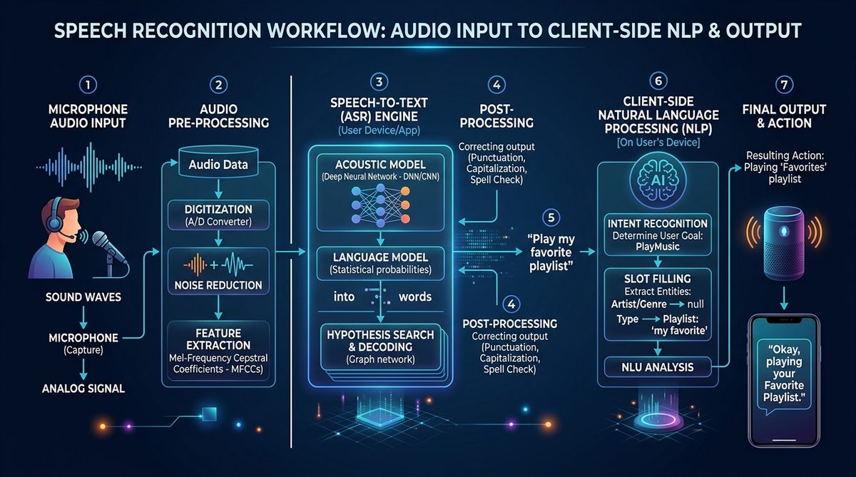 Speech Recognition Workflow Infographic
