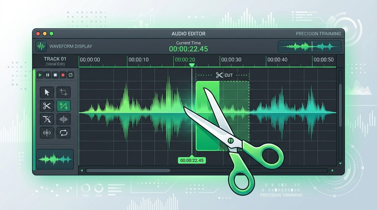Voice Trimmer Audio Slicing Graphic